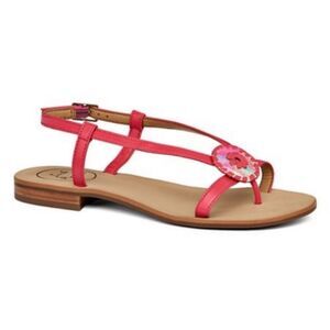 Jack Rogers Mollie Slingback Pink Leather Sandals Size 5 NEW